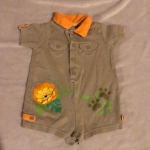 Baby safari romper- 3-6 months